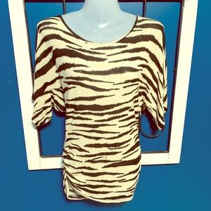 Toska Zebra print three quarter length shirt